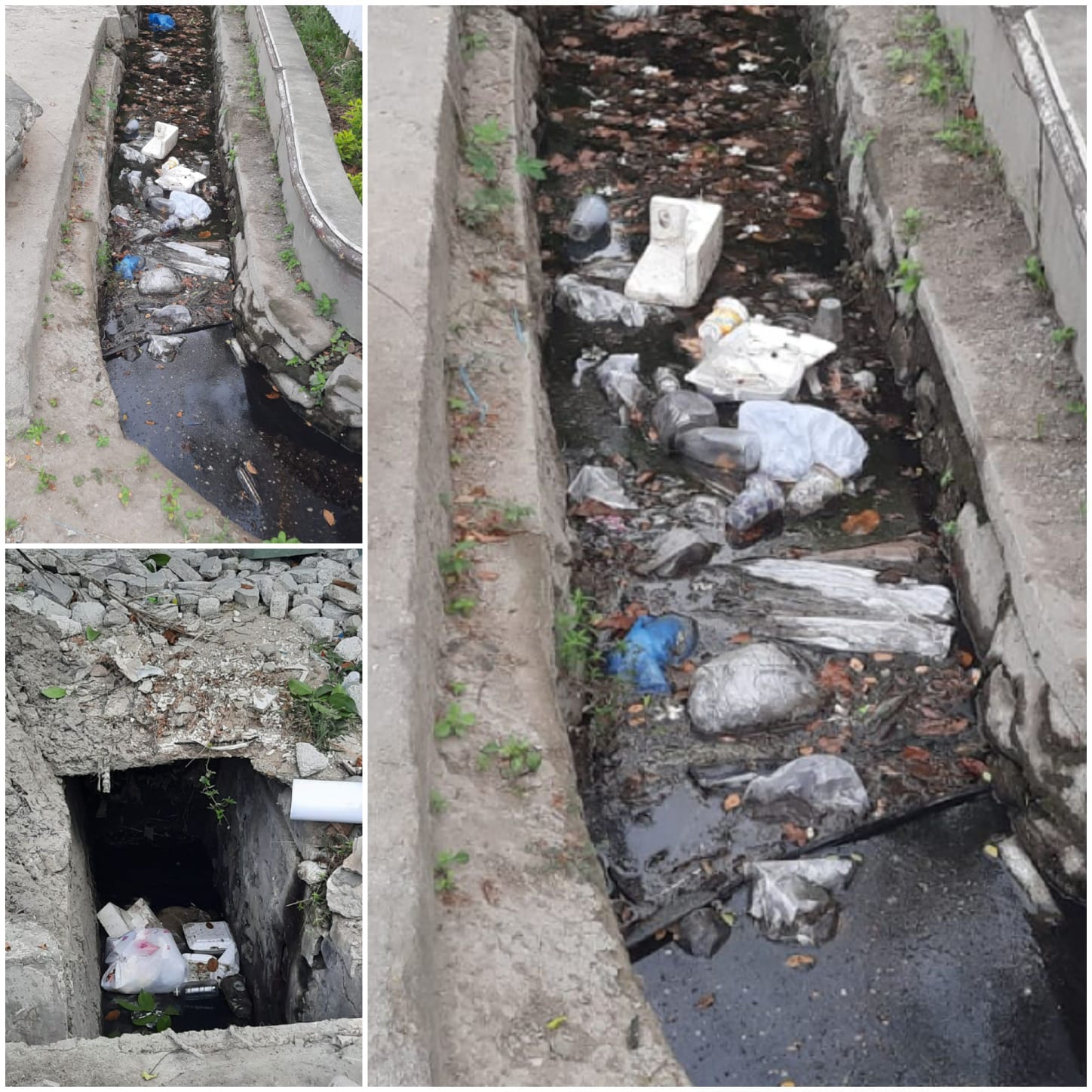 Sampah Di Selokan Air Tergenang Dan Bau 5350
